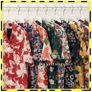 🌟全店免運🌟港風複古12vitage花襯衫短袖泰式夏威夷風設計感痞帥寬鬆襯衣男女💎品質保障💎