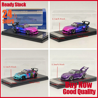 F1/JDM【現貨】街頭戰士SW 1:64保時捷993悟空布歐電鍍漸變紫色閤金汽車模型