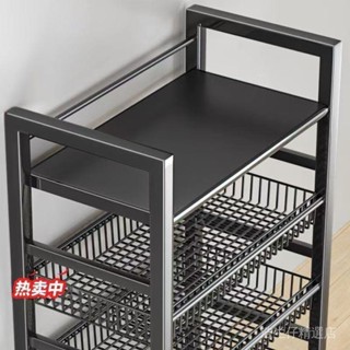 ✨限時下殺✨廚房移動置物架 多層落地儲物架 蔬菜架 特厚微波爐收納臺面架 廚房收納 瀝水架 置物架
