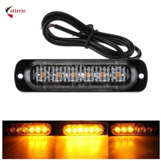 6 led 汽車頻閃警示燈格柵閃爍故障燈應急燈汽車卡車拖車頭燈 led 汽車側燈 12v-24v