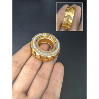 【熱銷款-現貨包郵】機械EDC 解壓棘輪指環戒指 指尖玩具陀螺 推牌神器 男生手指玩具