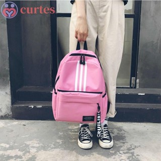 CURTES1學生書包,大容量韓版風格帆布背包,便攜式手提包書包旅行包單肩包男孩