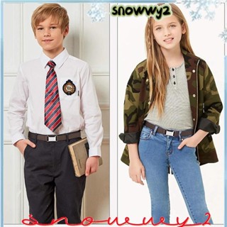 SNOWWY2彈性皮帶流行服飾孩子們帆布腰帶腰帶