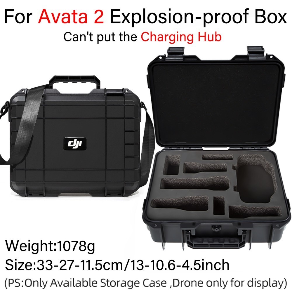 適用於 DJI Avata2 收納盒硬殼防爆盒兼容 Avata2 Goggles3 配件收納