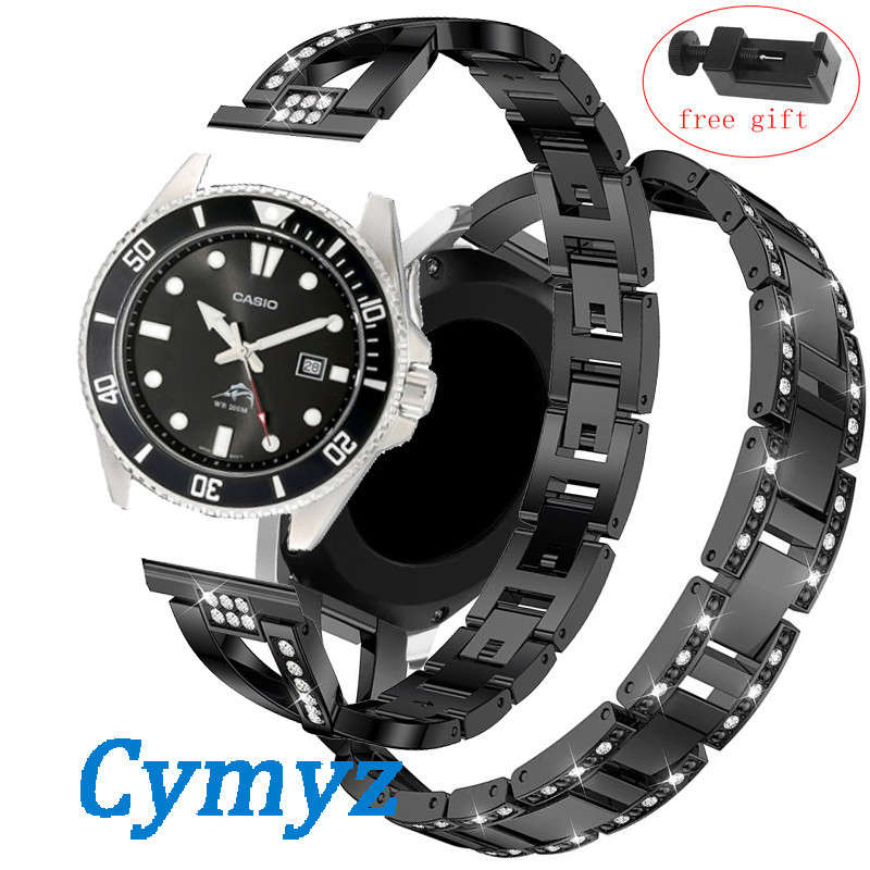 卡西歐 適用於 CASIO MDV106-1A 智能手錶錶帶不銹鋼腕帶適用於 CASIO MDV106-1A 金屬可調節