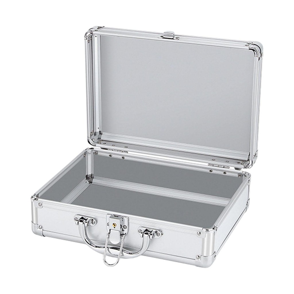 [SzlztmyabTW] 鋁製手提箱便攜可鎖收納便攜鋁製