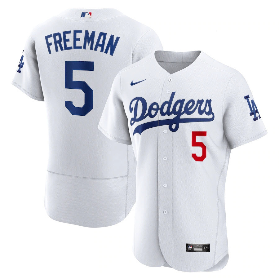 男子球衣MLB洛杉磯道奇隊弗雷迪 · 弗裏曼白色帆船賽棒球館球衣