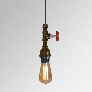 藝術水管小吊燈美式loft民宿清吧咖啡廳吧檯古銅色創意工業風燈具