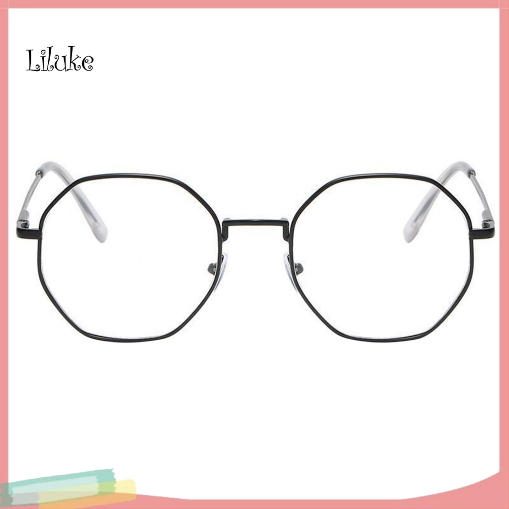Lk 成人眼鏡長效佩戴舒適防藍光眼鏡時尚八角框防藍光眼鏡男女通用護目鏡眼鏡