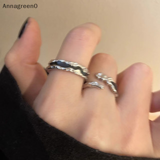 Anna 復古個性滴釉開口戒指女士女孩朋克哥特式不規則可調節手指戒指美學首飾禮物 EN