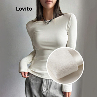 Lovito 女士休閒素色基本款 T 恤 LBL20094