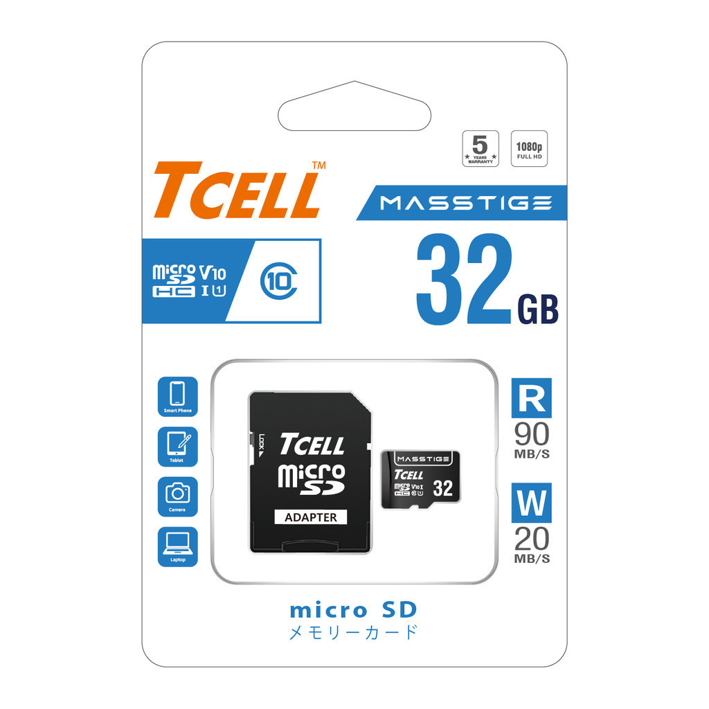 【TCELL 冠元】MASSTIGE microSDHC-U1C10 32GB 記憶卡