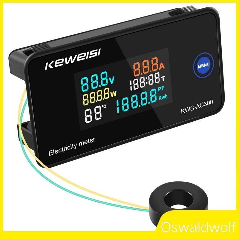 Keweisi,kws-ac300 數字電壓表 AC 50-300V 電壓 45-65Hz 功率電能表 LED 功率表
