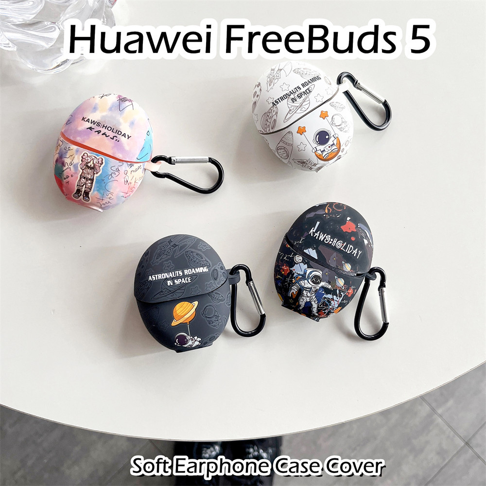 [有貨] 適用於華為 FreeBuds 5 Case 時尚卡通 TPU 軟矽膠耳機套外殼保護套