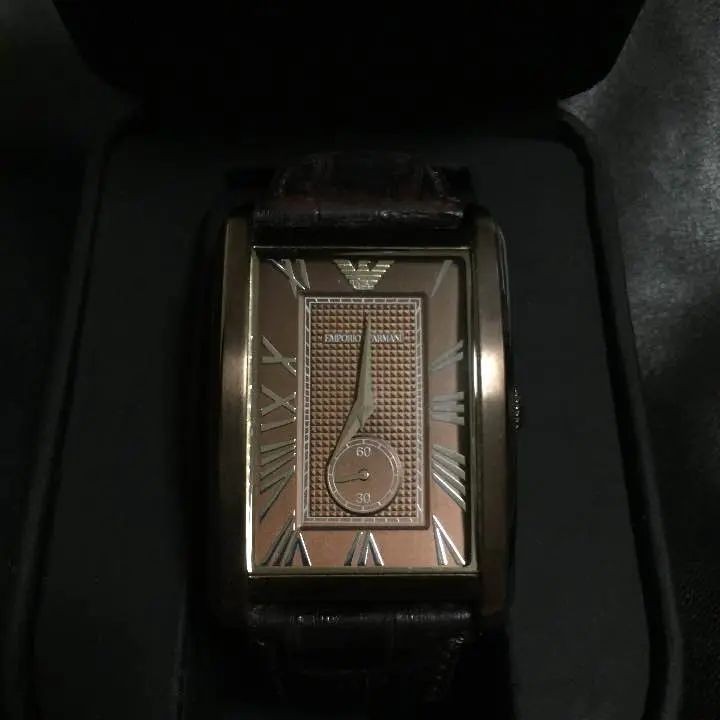 EMPORIO ARMANI 手錶 男士 小秒盤錶 棕色 mercari 日本直送 二手