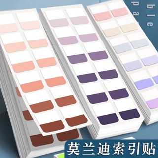 【店鋪熱銷】莫蘭迪標籤紙質索引貼透明標籤便籤貼紙活頁本目錄分類貼記號標記【 Store Hot Sale 】 Moran