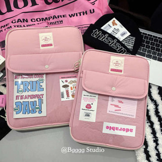 平板包 筆電保護套 韓國ins風少女心透明平板11寸ipad內袋女可愛蘋果macbook筆電包14寸收納保護套小眾設計感