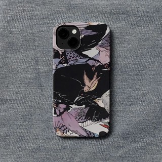 手機殼 適用於iPhone ins風藝術飛鳥16/15promax/14新款13/12/11pro小眾xsmax/xr創
