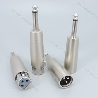 麥克風適配器 6.35mm 6.5 單聲道轉 XLR 3 針公母連接器轉換器 6.5mm 音訊公插頭電源插頭插座 a1
