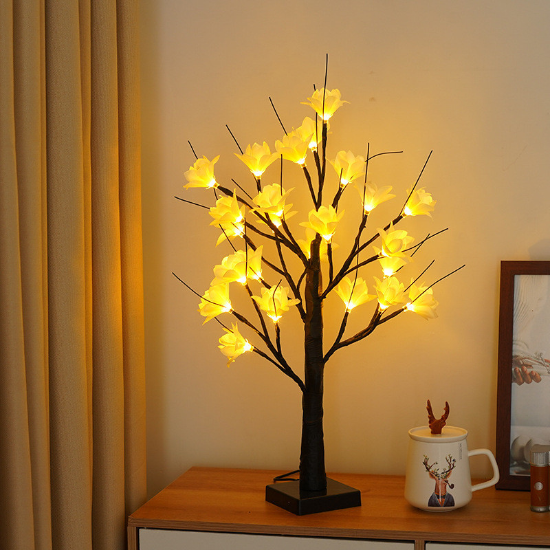 樹燈 LED耶誕節白樺樹家居裝飾燈室內臥室房間派對佈置景觀發光樹