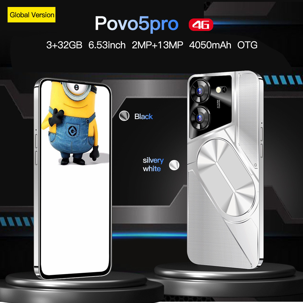 臺灣繁體專用機Povo5pro 新款4G安卓真實配置3G+32GB智能手機 6.53寸高清屏 爆款手機