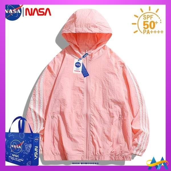 涼感外套 薄外套 薄外套女 NASA防晒衣女款夏季2024新款寬鬆休閒輕薄防紫外線冰絲防晒服外套
