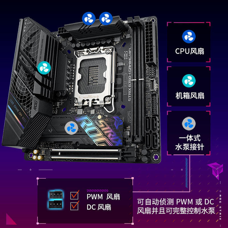 【現貨】Asus/華碩ROG STRIX B760-I GAMING WF臺式機itx主板CPU套裝D5