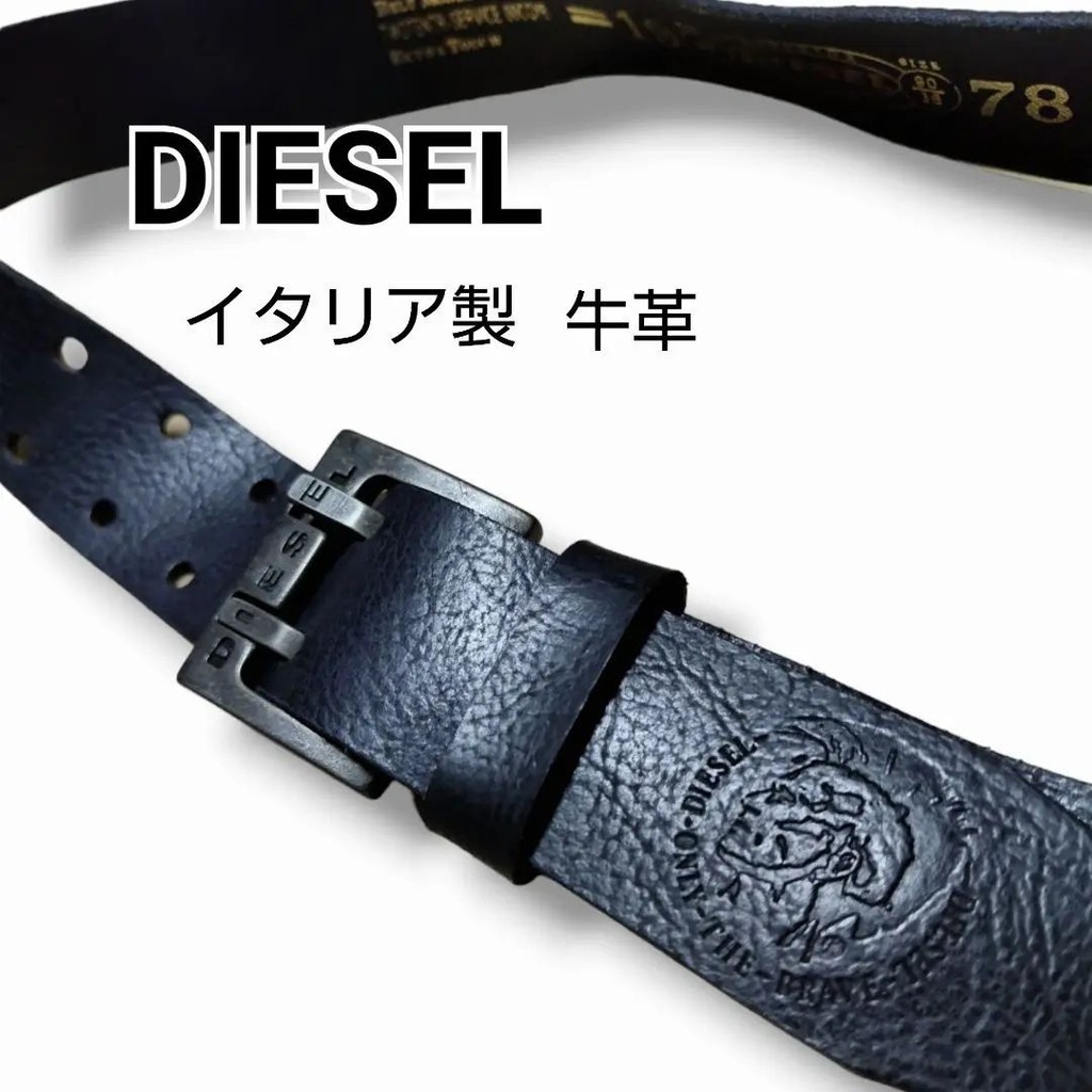 DIESEL 迪賽 錶帶 黑色 皮革 mercari 日本直送 二手