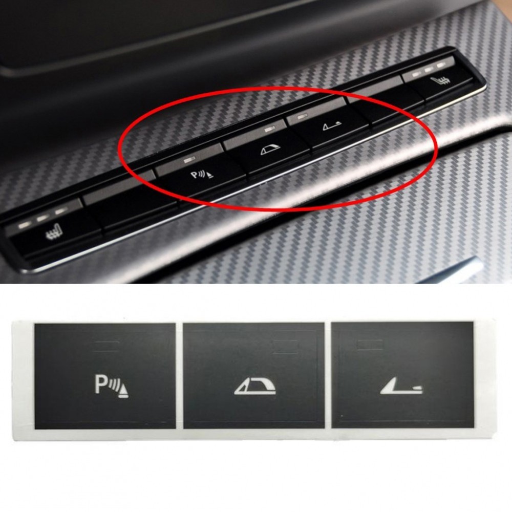 適用於 BMW Z4 E89 2009 2016 的黑色覆蓋帶白色刻字按鈕修復貼花