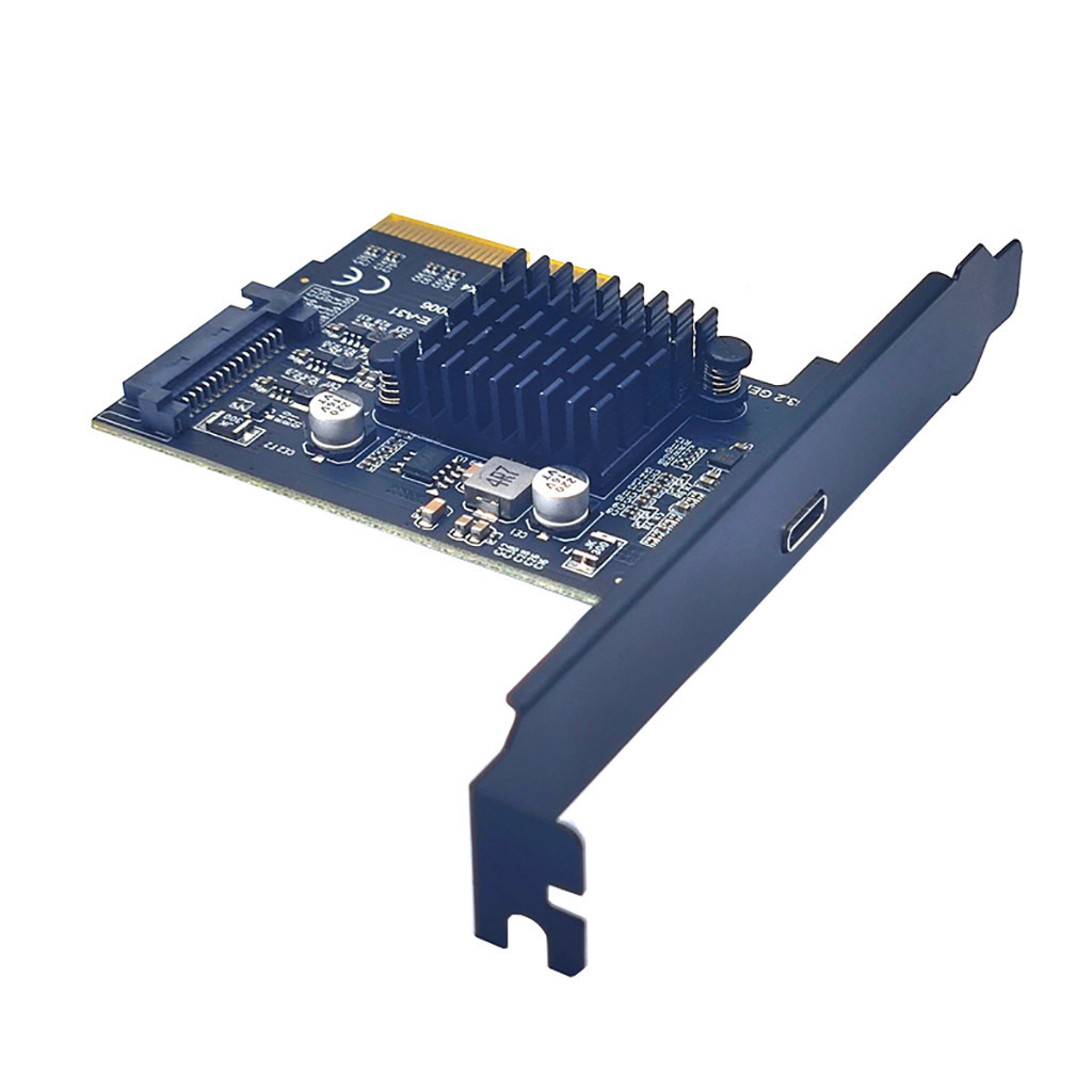 Jmt USB3.2 擴展卡 Gen2x2 20Gbps 高速傳輸 PCI-E 4X 轉 Type-C 適配器卡,帶 A