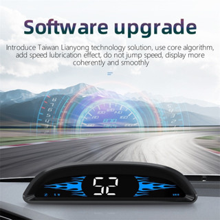 新款G3高科技汽車HUD車速錶抬頭顯示液晶顯示幕高清GPS超速报警里程表通用数字测速仪