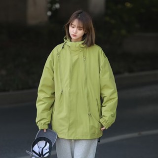 新店促銷 特價#衝鋒衣 登山服 防風防水外套 山係外套女生寬鬆情侶春裝美式複古機能衝鋒衣男士休閒夾克
