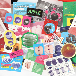 🍧囧囧家 infeelme滾燙熱島復古手賬素材包韓系ins雜誌風蘋果手帳拼貼貼紙 DIY貼紙 手賬本貼紙 咕卡貼紙