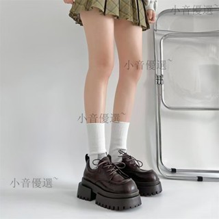 女厚底樂福鞋粗跟學生皮鞋小音優選~