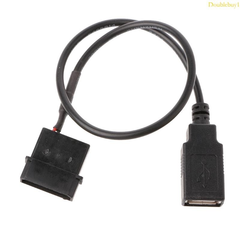 Dou IDE Molex 轉 USB 2 0 A 型母頭電源適配器電纜,用於計算機連接器