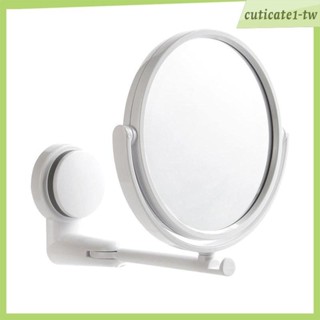 [CuticatecbTW] 壁掛式化妝鏡,6 英寸單/雙面化妝鏡,適用於圓形浴室配件