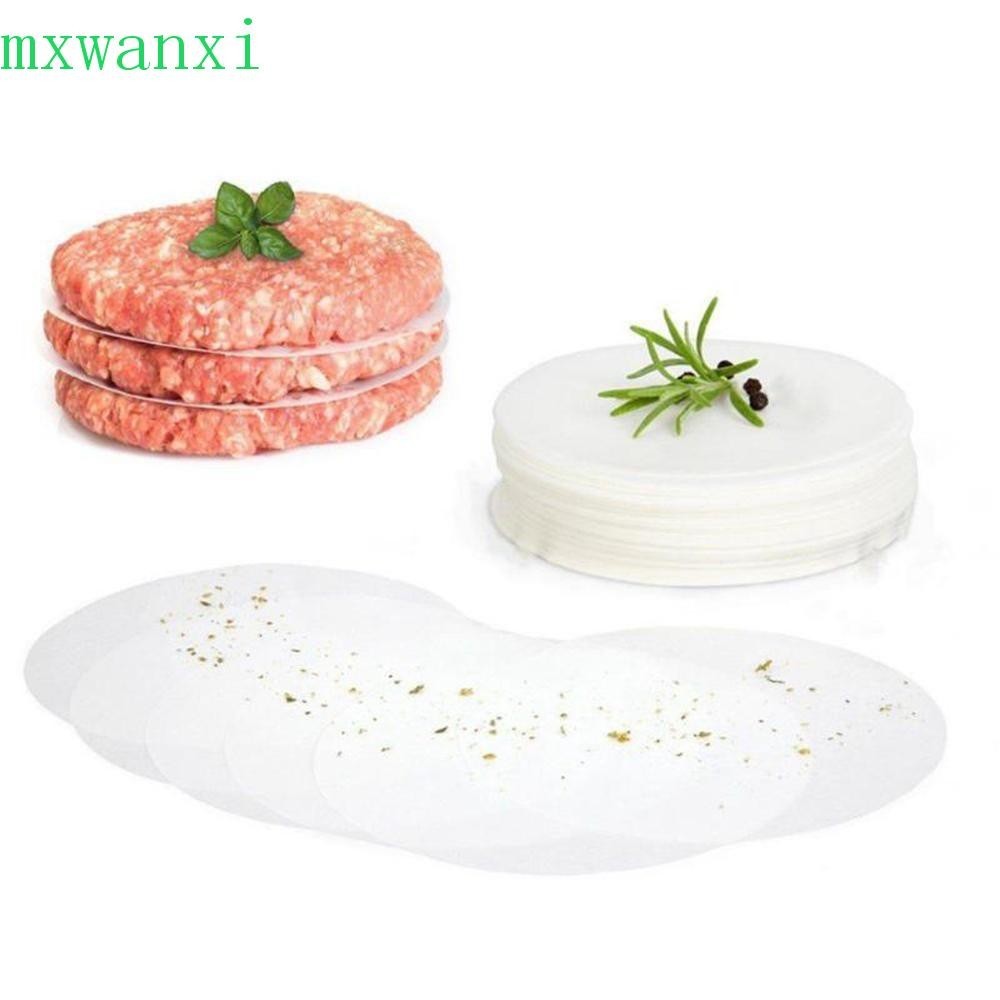 MXWANXI肉餅紙不粘500套紙襯墊帕蒂·塞佩拉特冰凍的漢堡壓榨機用板材烘焙用品