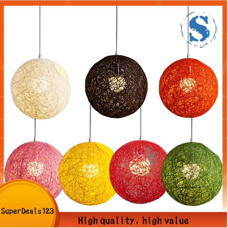 【SuperDeals123】竹藤球吊燈個性創意球形藤巢燈罩