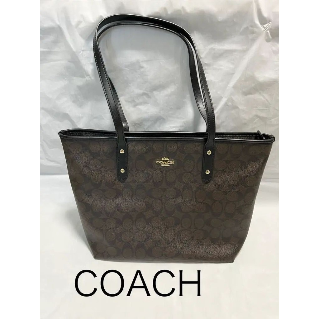 COACH 蔻馳 托特包 肩背包 F58292 Signature 女用 皮革 日本直送 二手