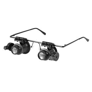 20x 放大鏡眼鏡式雙眼放大鏡手錶維修工具放大鏡