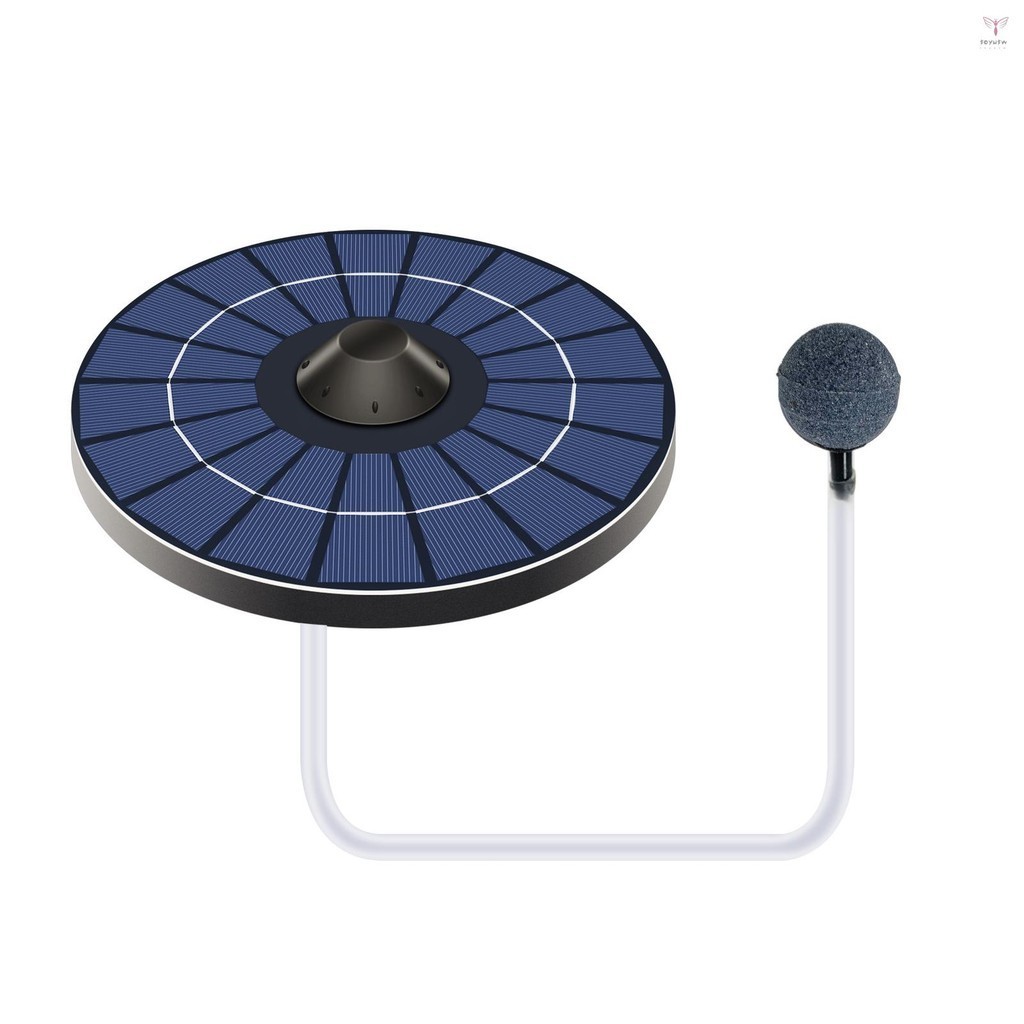 Uurig)太陽能池塘增氧機氧氣泵帶空氣軟管和氣泡石浮水池增氧機魚缸增氧機用於水盆噴泉小池塘水循環