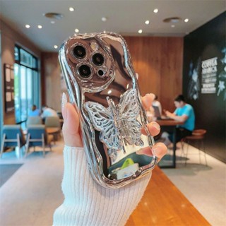 電鍍亮面蝴蝶支架殼 手機殼 紅米 Note 13pro 13pro+ 5g 保護殼 全包防摔軟殼加厚防摔殼防撞殼