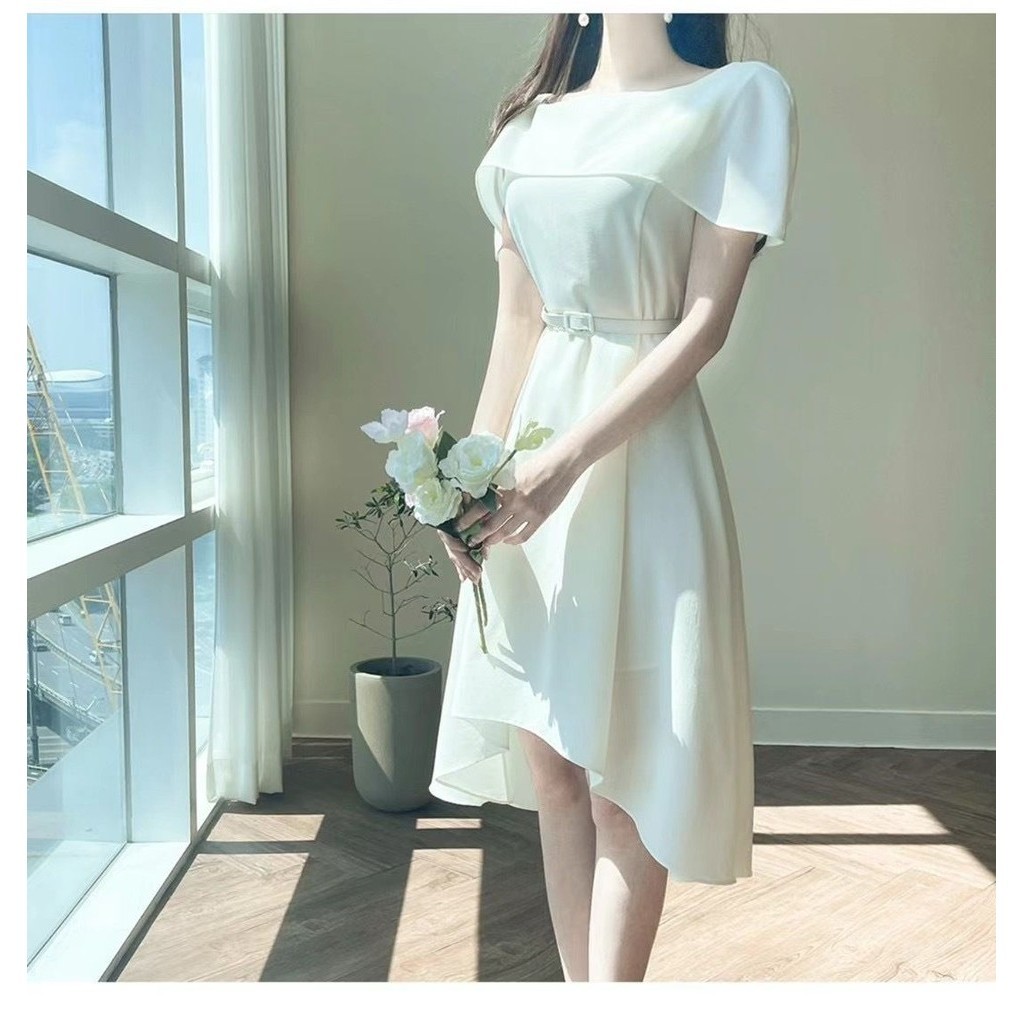 C-Seoul韓國代購🇰🇷Refill氣質淑女不規則裙擺斗篷洋裝