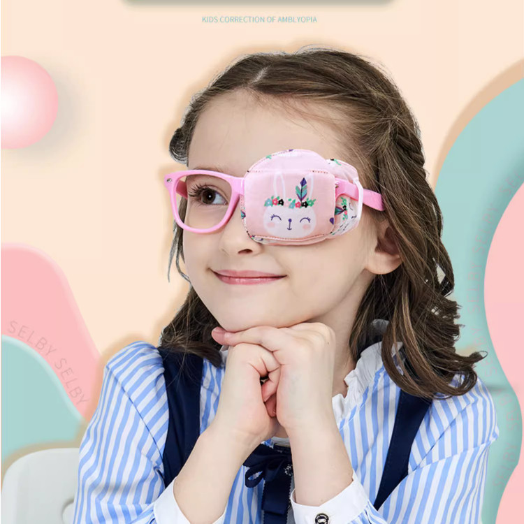 遮擋眼罩矯正訓練眼鏡罩遮蓋布弱視遮眼罩兒童遮光遮蓋單眼罩視力