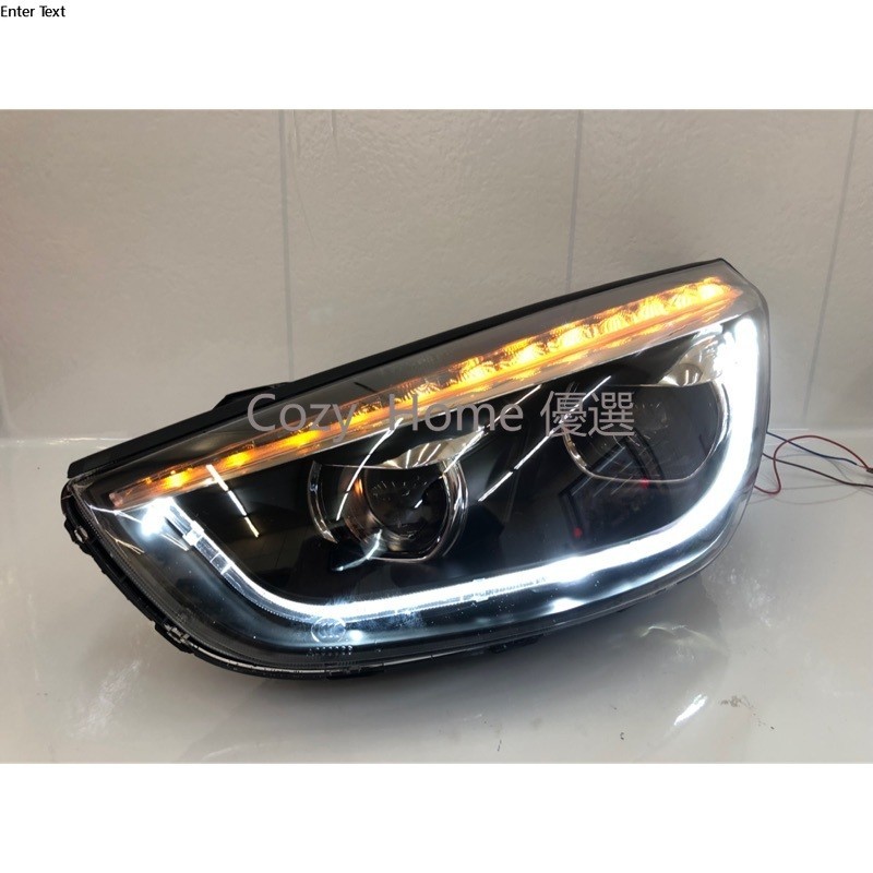 、Hyundai 現代 車燈 IX35 大燈 頭燈 車燈 10-16年 led 魚眼 LED 導光 日行燈