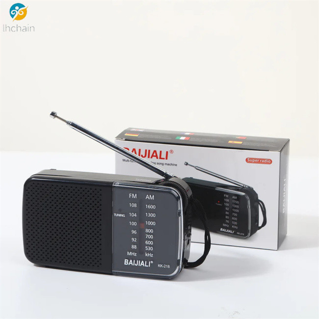 特別促銷!! Kk-218 AM FM 收音機伸縮天線收音機接收器電池供電便攜式收音機最佳接收