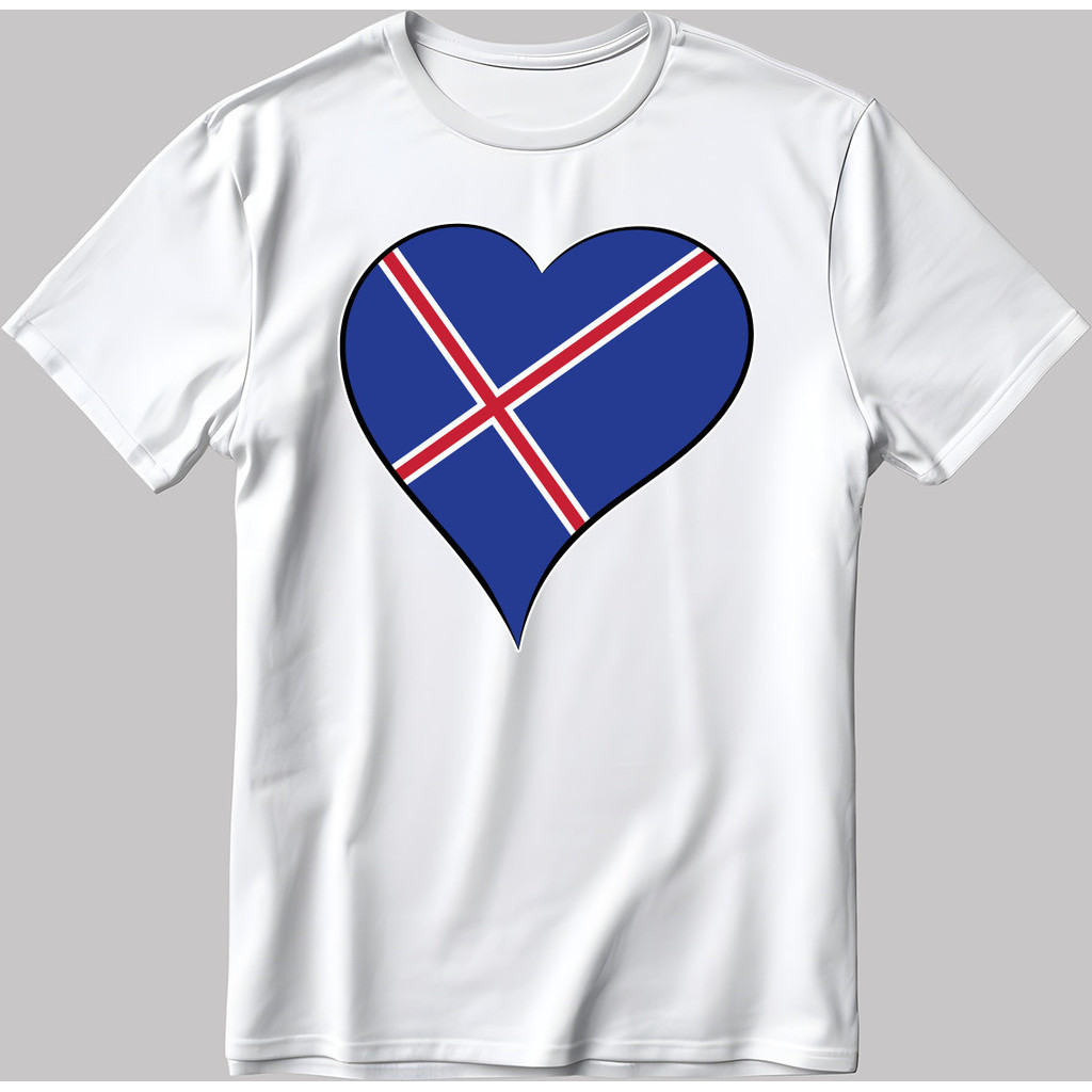 Iceland Eurovision Song Contest Malmö 2024 白黑男/女 T 恤 Q017