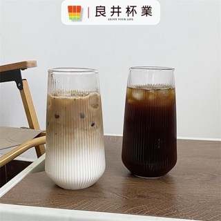Ins風玻璃杯冷飲杯氣泡水杯 耐高溫熱拿鐵咖啡杯