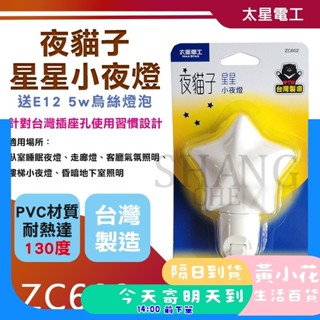 🚀蝦皮隔日配達🔥夜貓子星星小夜燈 星星 鎢絲燈泡小夜燈 ZC602 造型小夜燈 夜貓子 BSMI認證
