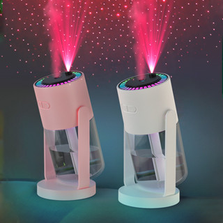 跨境新款星空投影加濕器 USB超聲波車載空氣加濕器家用補水霧化器